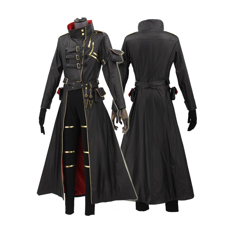 아니메 Fate Grand Order FGO Gilgamesh 반짝이는 의식 고딕 트렌치 유니폼 코스프레 의상 할로윈 슈트